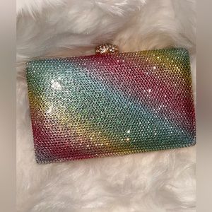 Rainbow sparkle purse/clutch Bag- Party